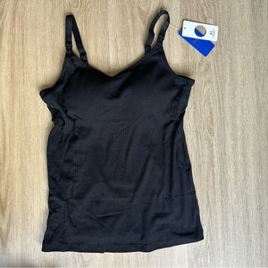 Nursing Tank Cami with Build-in Bra Size L Color Black